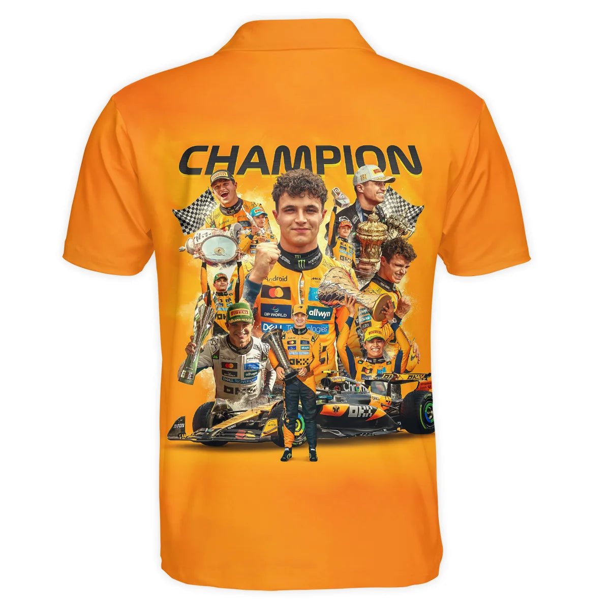 2025 Champion Lando Norris McLaren F1 Team Polo Shirt BLNRWDCA12PL