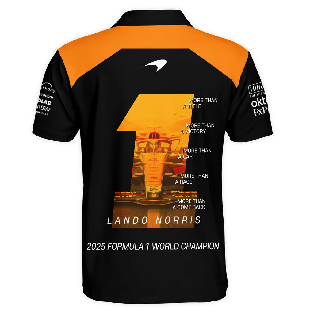 More Than A Champion Lando Norris McLaren F1 Team Polo Shirt BLNRWDCA2PL
