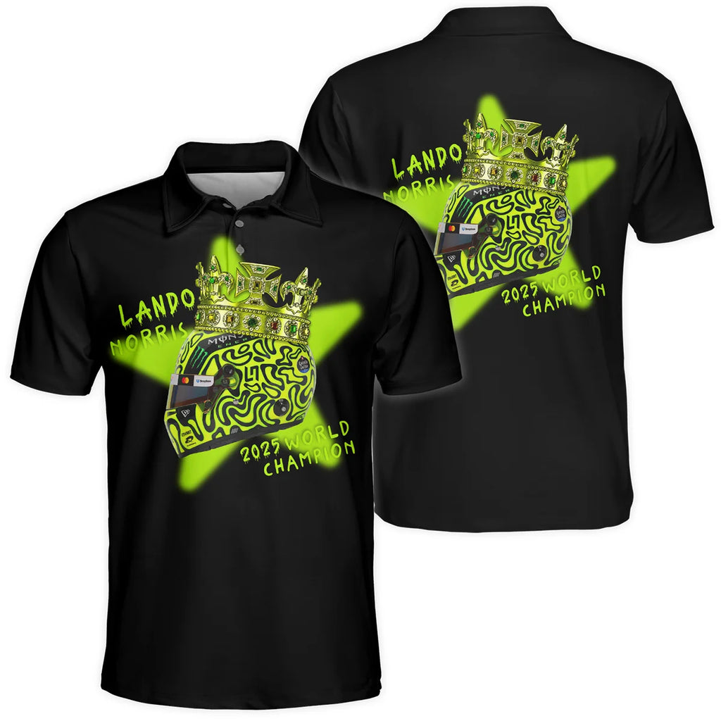 Lando Norris Crown World Champion Polo Shirt BLVALN051225A6PL
