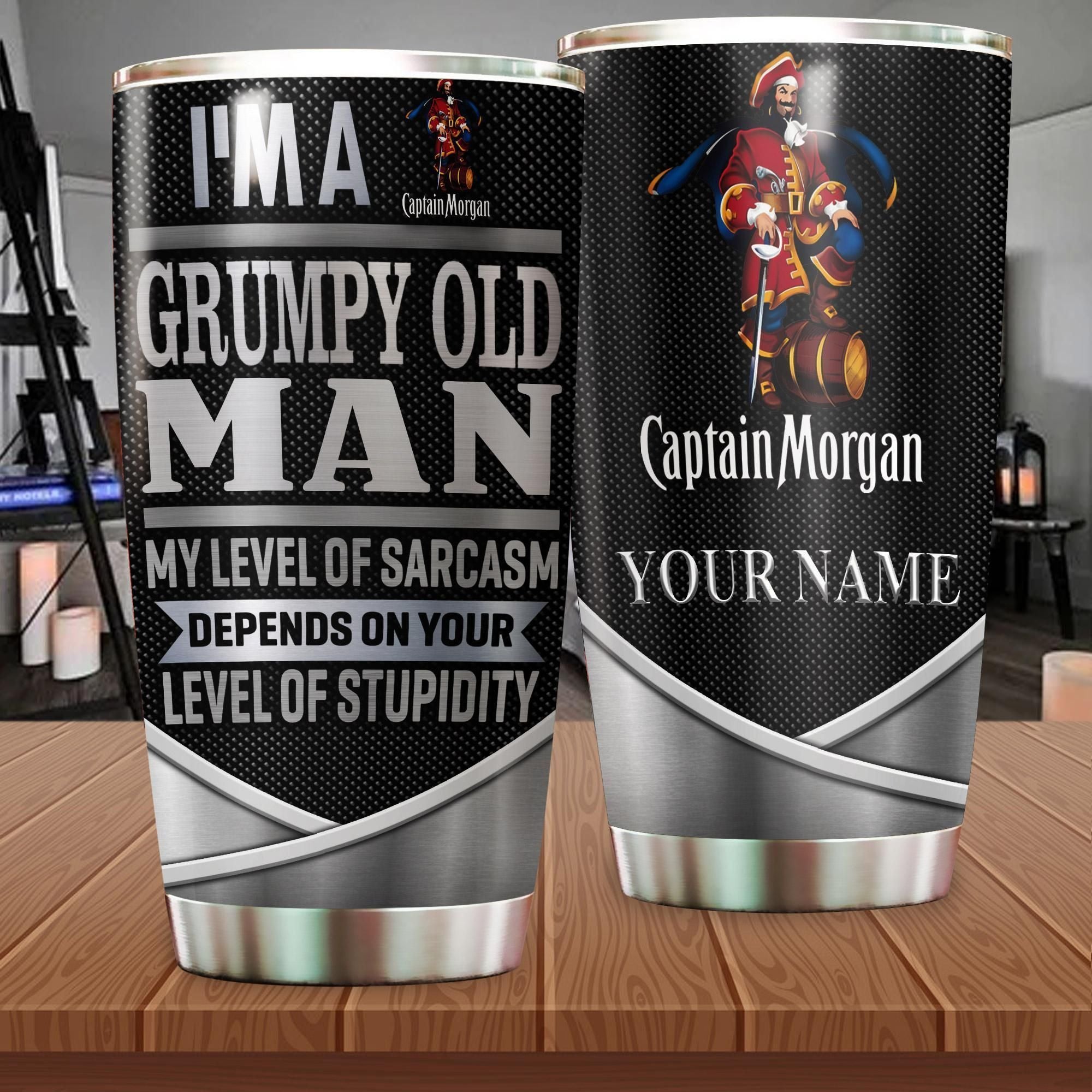 20JL Captain Morgan Tumbler Customize Name