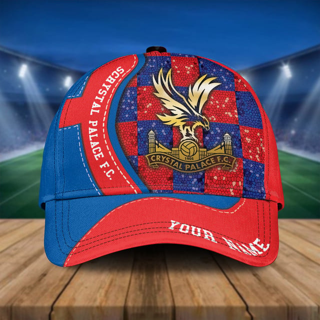 Crystal Palace Fc Customizable Fan Cap - Stylish Red &amp; Blue Design For Supporters