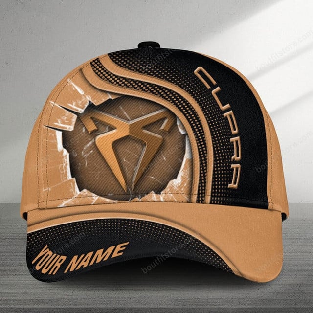 Customizable Brown &amp; Black Logo Cap - Personalize Your Style Today!