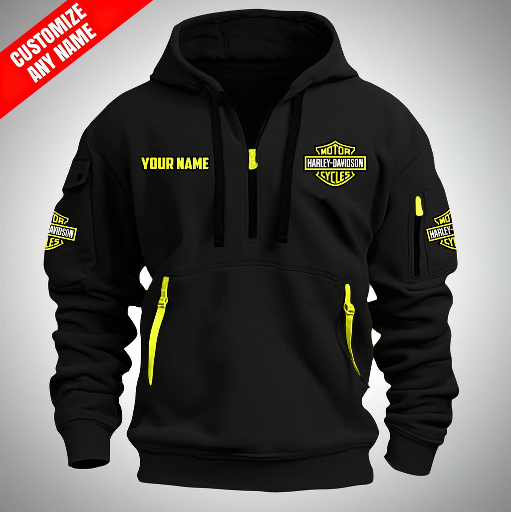 HD Custom Print Quarter Zip Unisex Hoodie