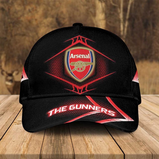 Arsenal Fc 'The Gunners' Black Cap - Official Football Fan Gear