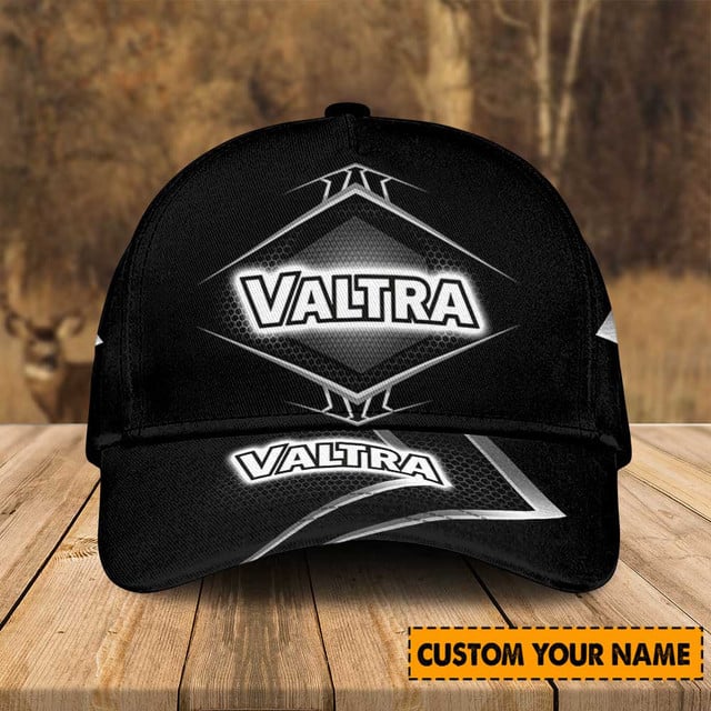Custom Valtra Cap - Personalized Name, Stylish Black Design, Perfect Gift For Tractor Enthusiasts
