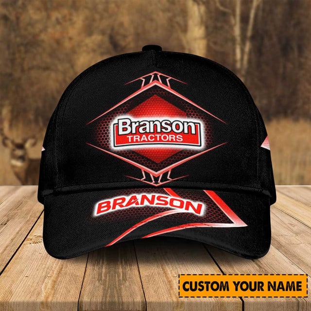 Custom Branson Tractors Black Cap - Personalized Gift For Tractor Fans