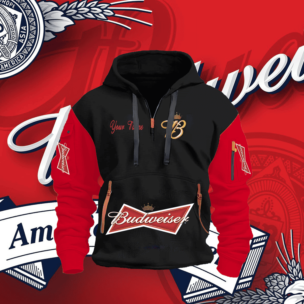 BUD FULL PRINT QUATER ZIPPER JACKET