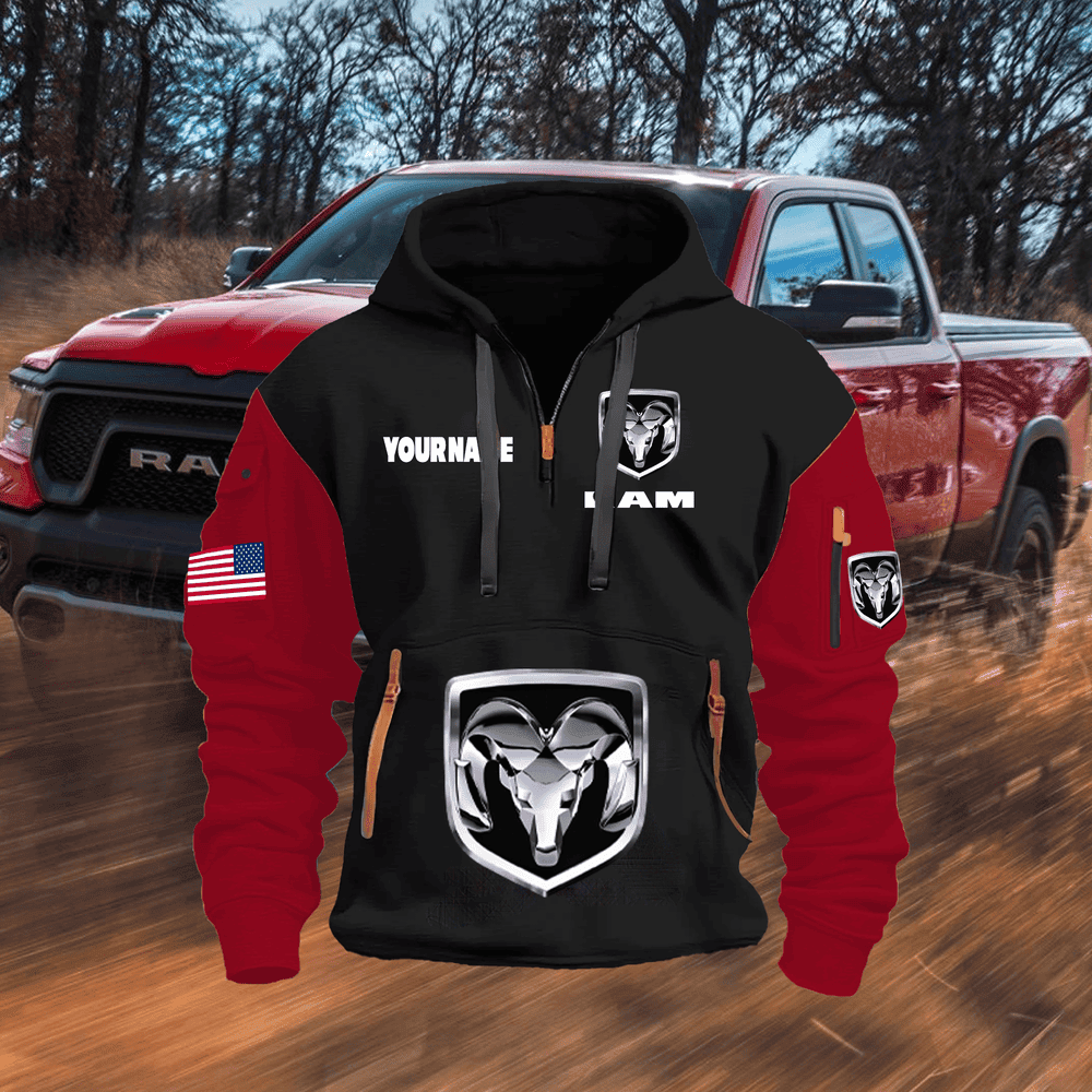RAM FULL PRINT QUATER ZIPPER JACKET