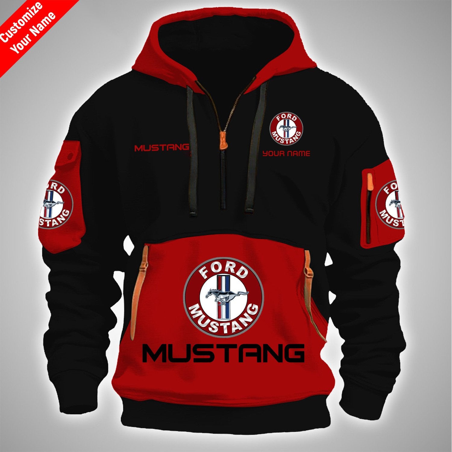 MT FULL PRINT QUATER ZIPPER JACKET