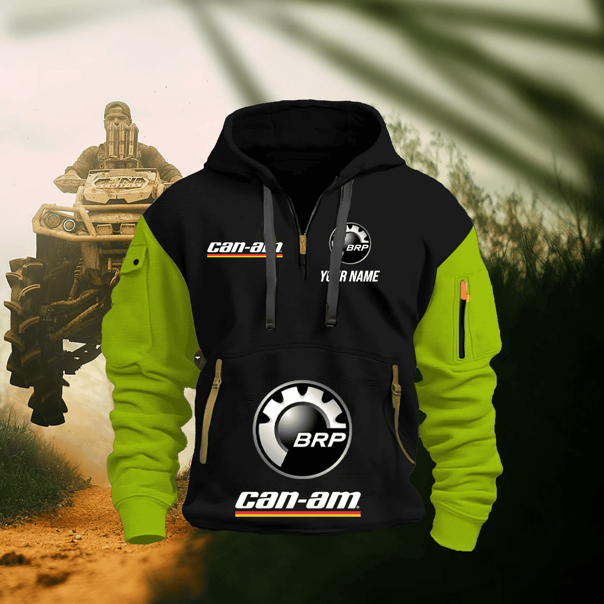 CA FULL PRINT QUATER ZIPPER JACKET