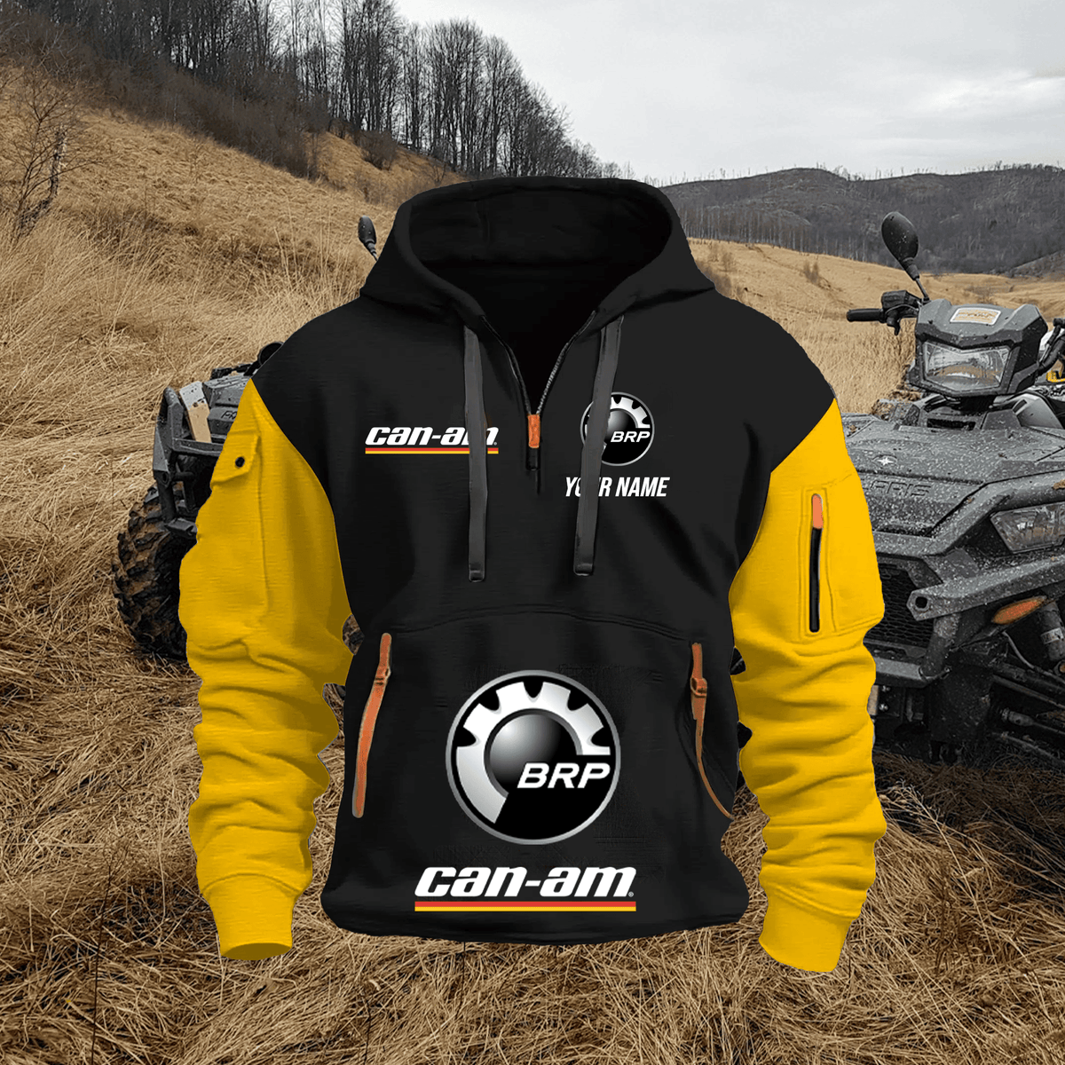 CA FULL PRINT QUATER ZIPPER JACKET