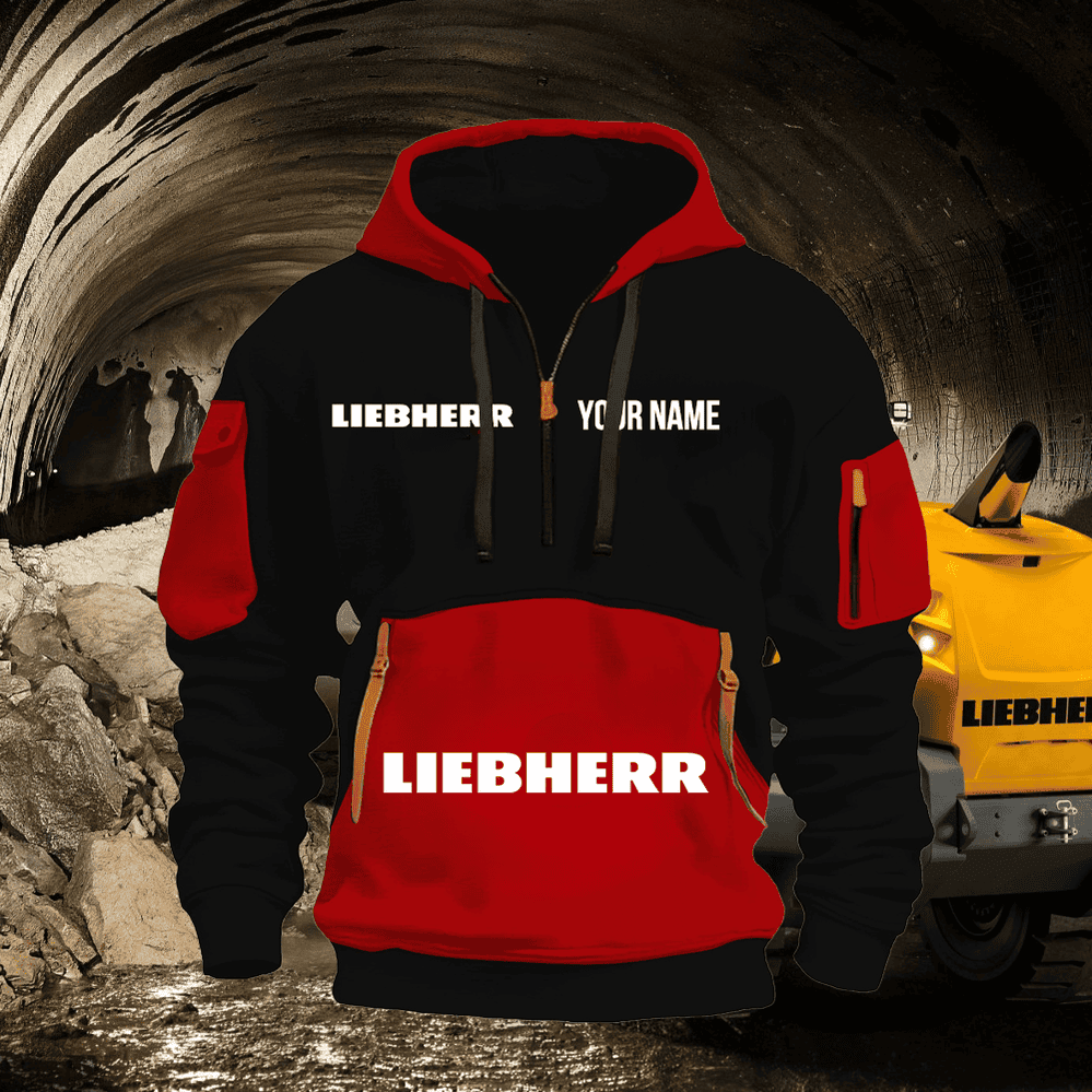 LB Custom Name Quater Zipper Jacket