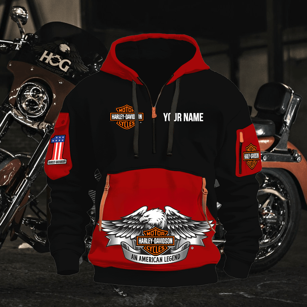HD Custom Print Name Quater Zipper Jacket