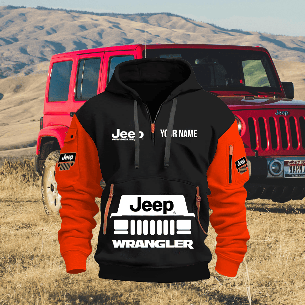 JP WL 2 PRINT QUATER ZIPPER JACKET