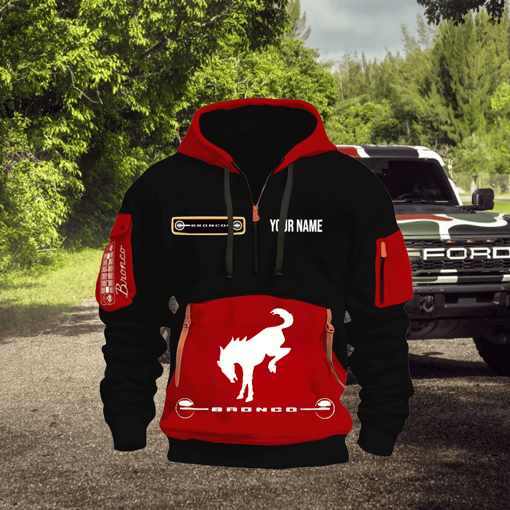 FD BR Custom Name Quarter Zipper Hoodie