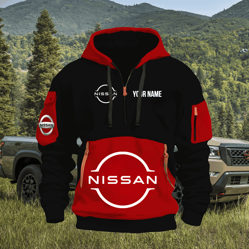 NS Custom Name Quater Zip Hoodie