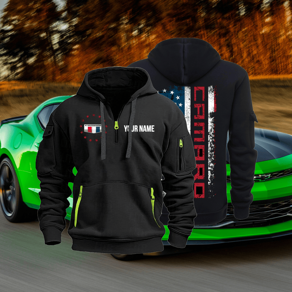 CMR Custom Name Quarter Zip Unisex Hoodie