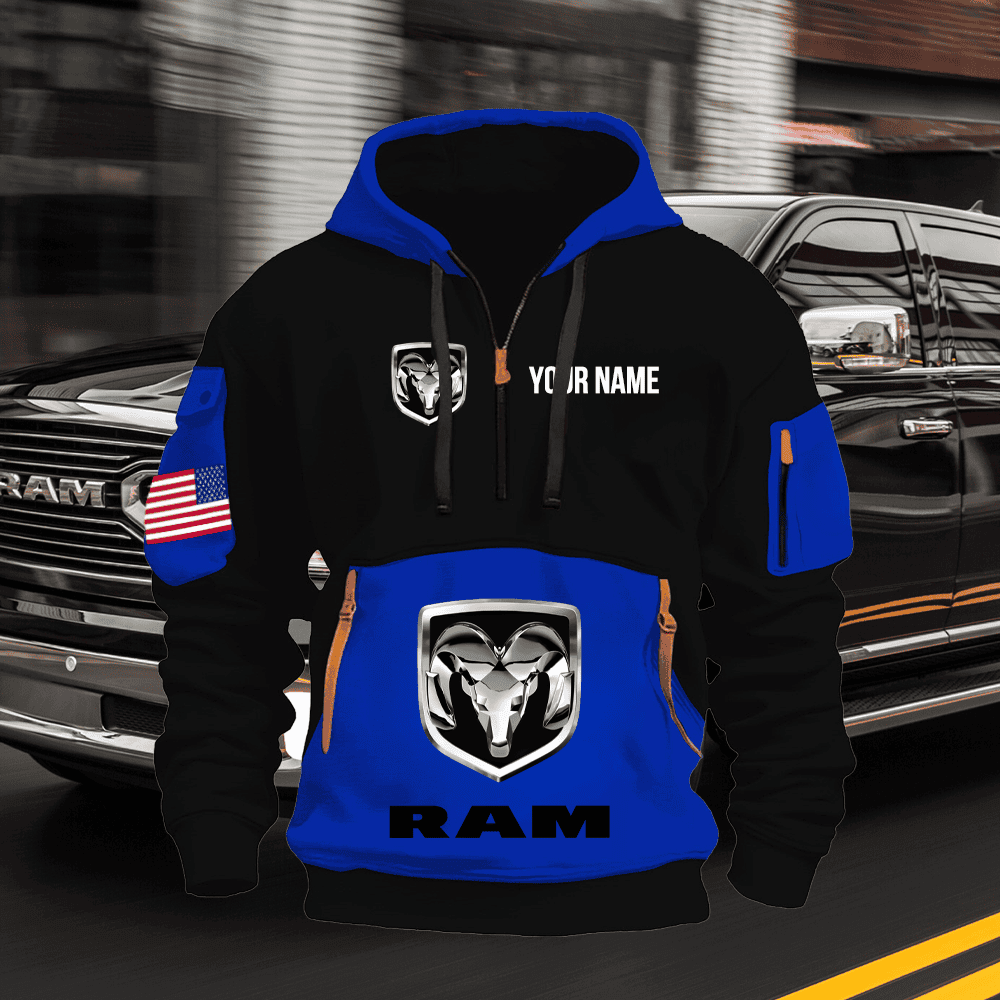 RAM Custom Print Quarter Zipper Jacket