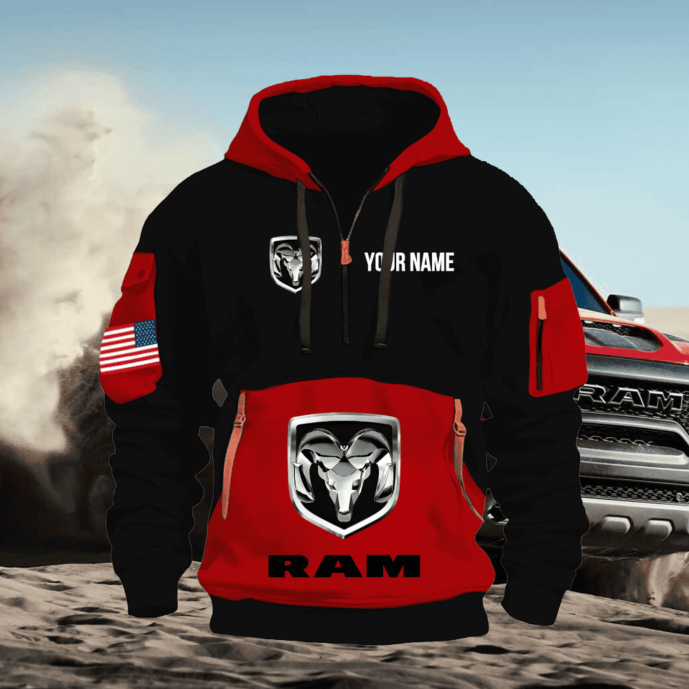 RAM Custom Print Quarter Zipper Jacket