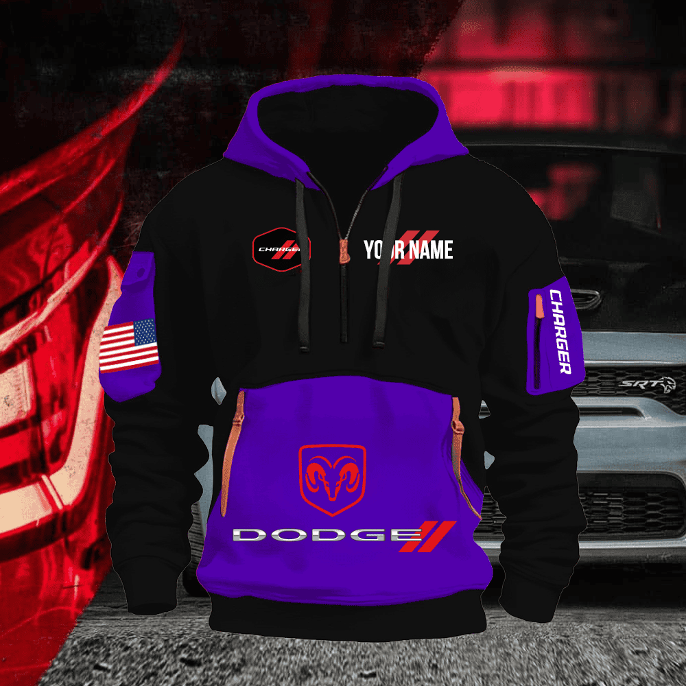 DG CG Custom Name Quarter Zipper Hoodie