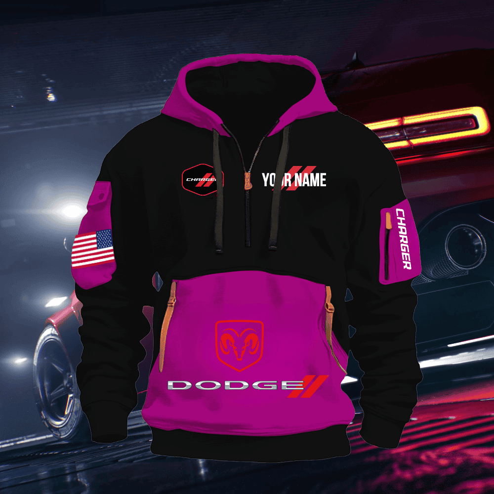 DG CG Custom Name Quarter Zipper Hoodie