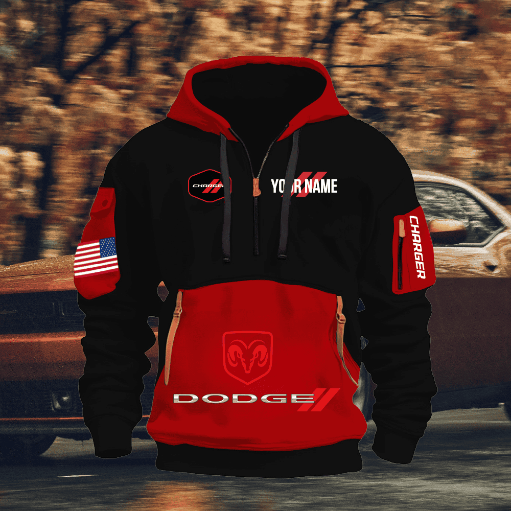 DG CG Custom Name Quarter Zipper Hoodie