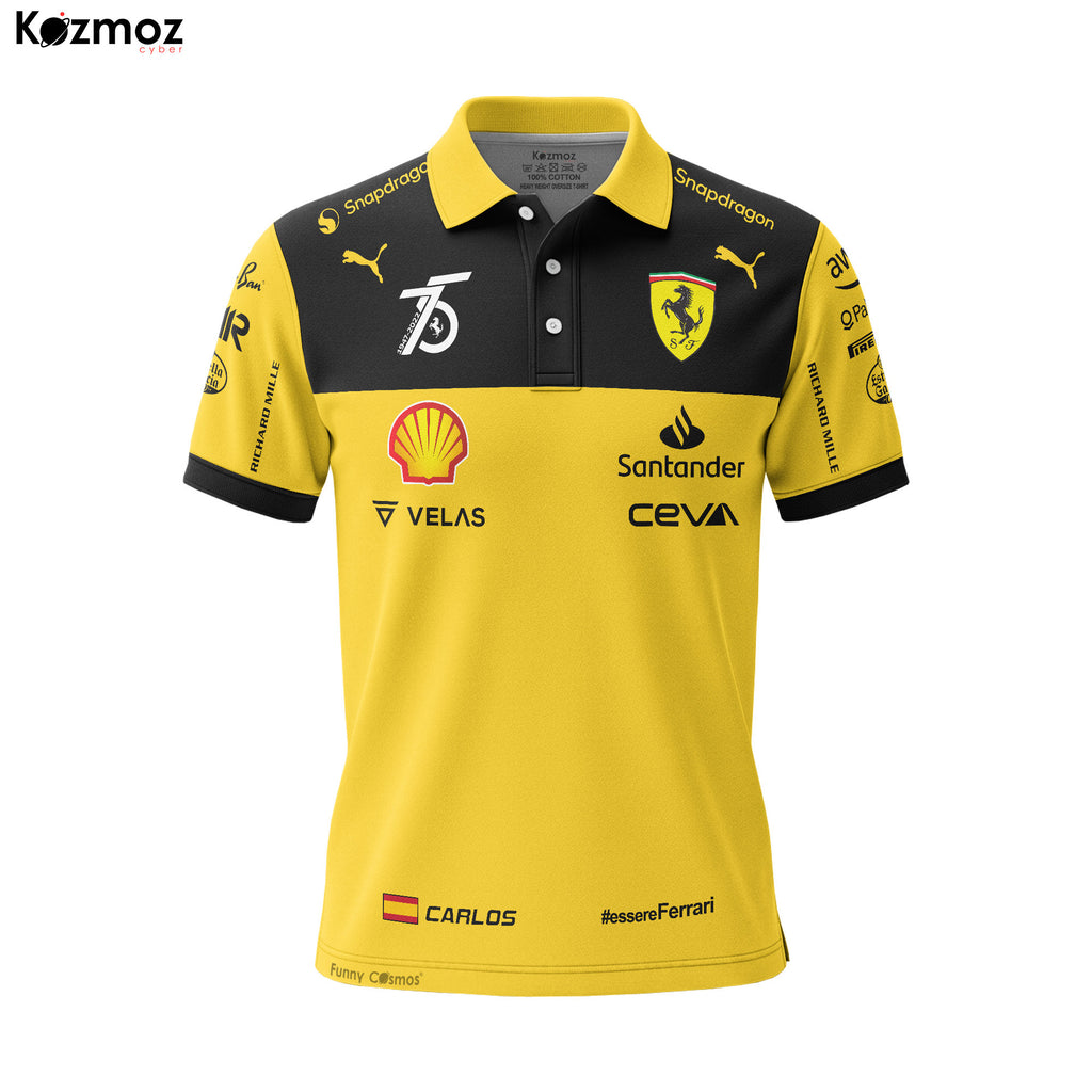Carlos Sainz Jr Racing Costume 2022 SF 75th Anniversary Collection - SF Racing Team -