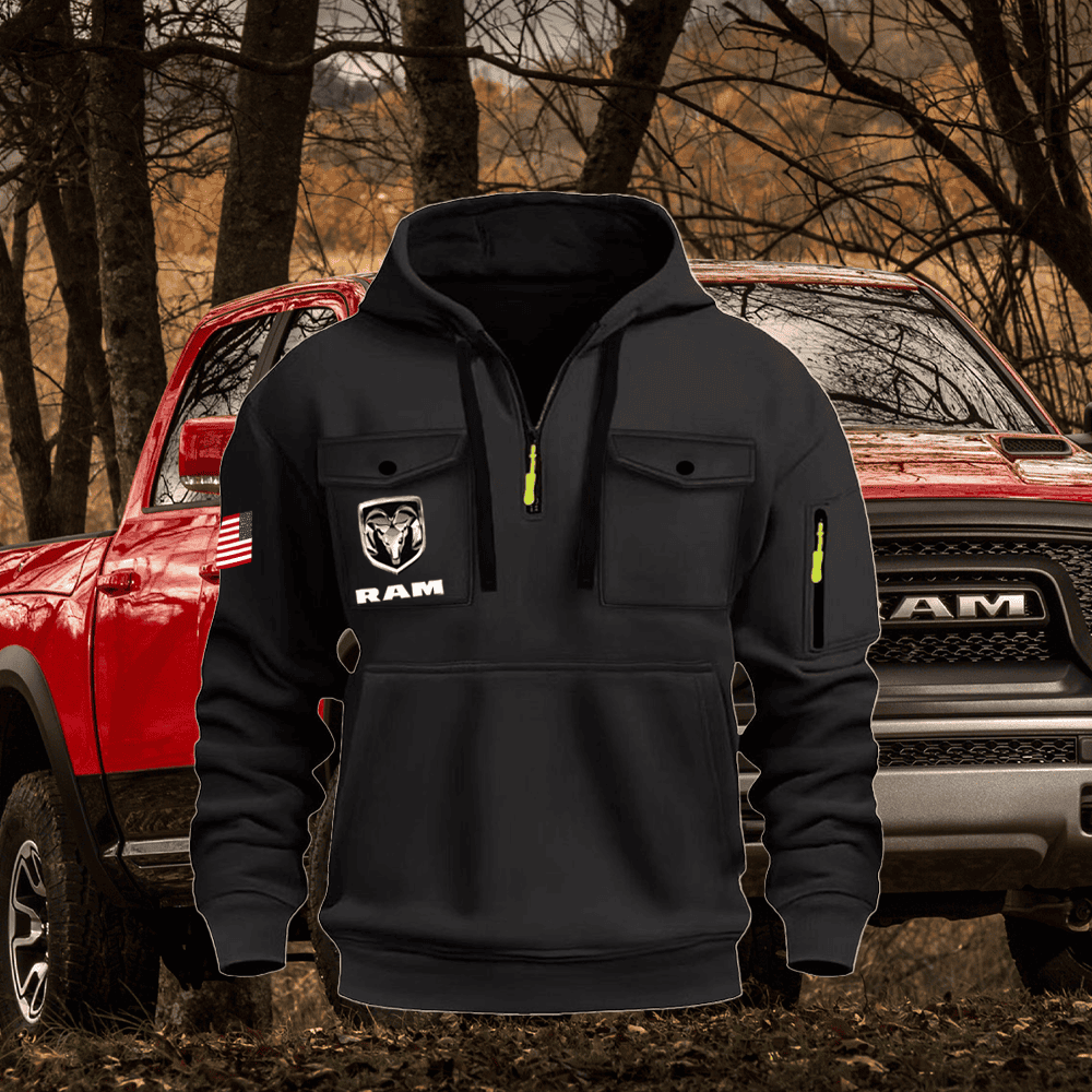 Ram Quarter Zip Unisex Hoodie