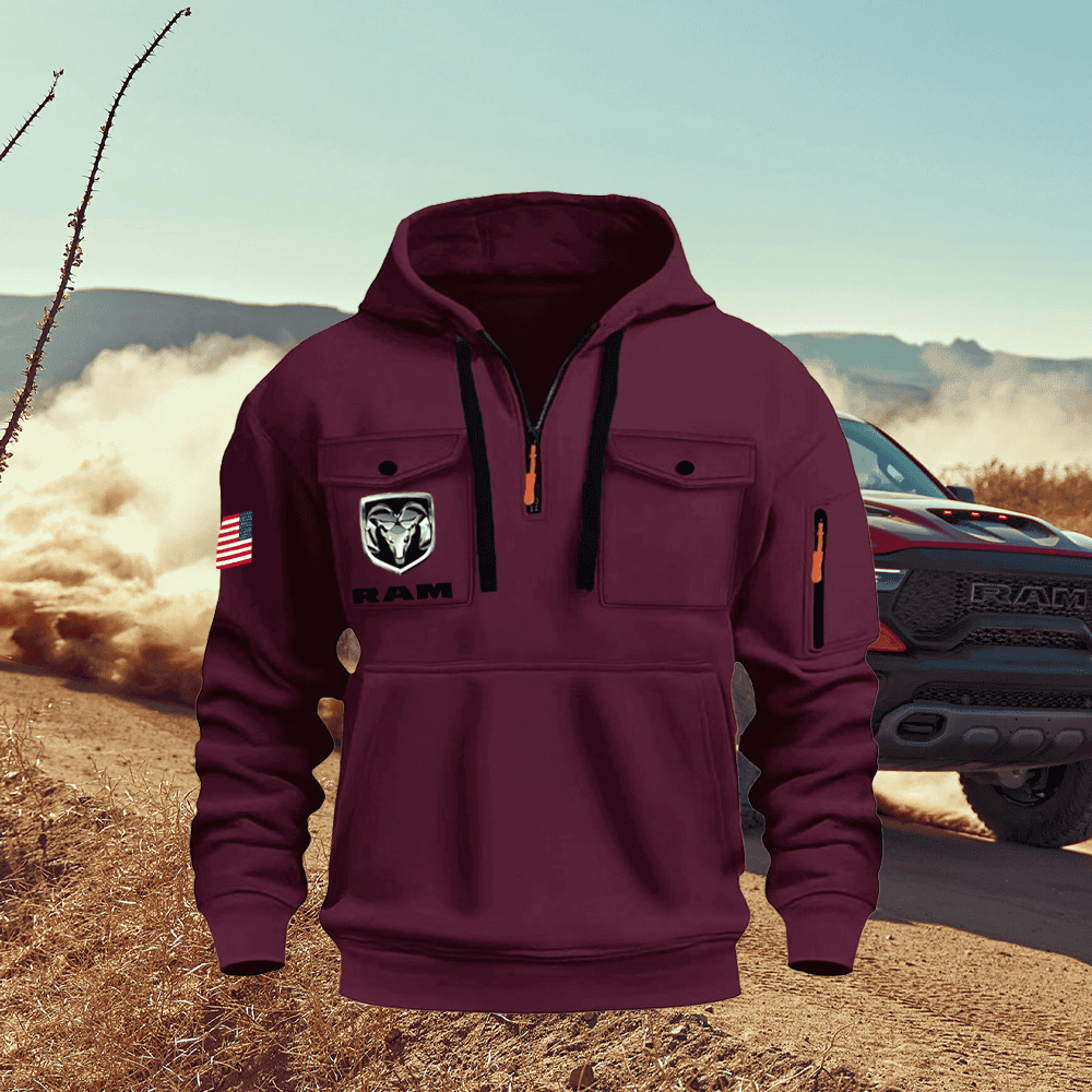 Ram Quarter Zip Unisex Hoodie
