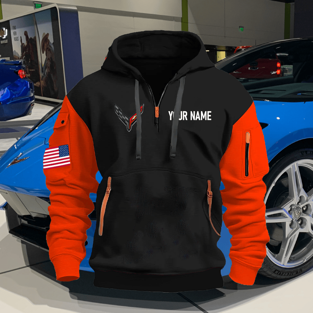 CV82 Custom Name Quarter Zipper Hoodie