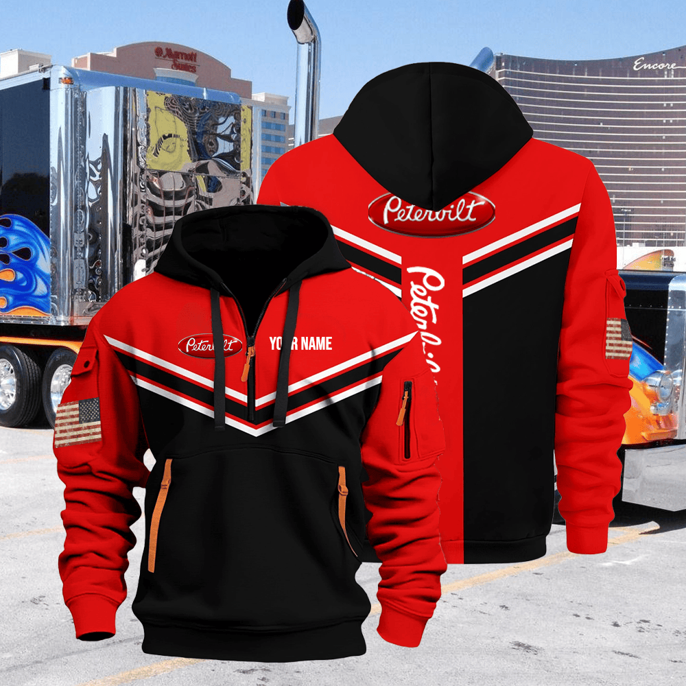 PB custom print name quarter zipper jacket