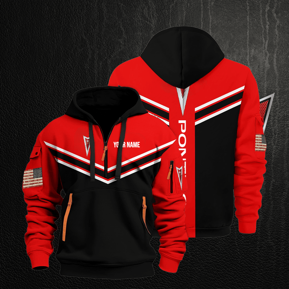 PT custom print name quarter zipper jacket