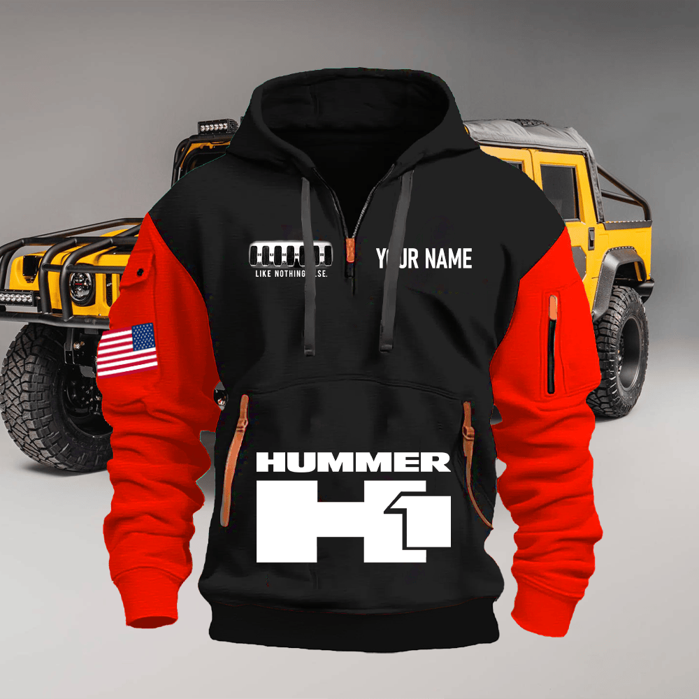 HM1 Custom Name Quarter Zipper Hoodie