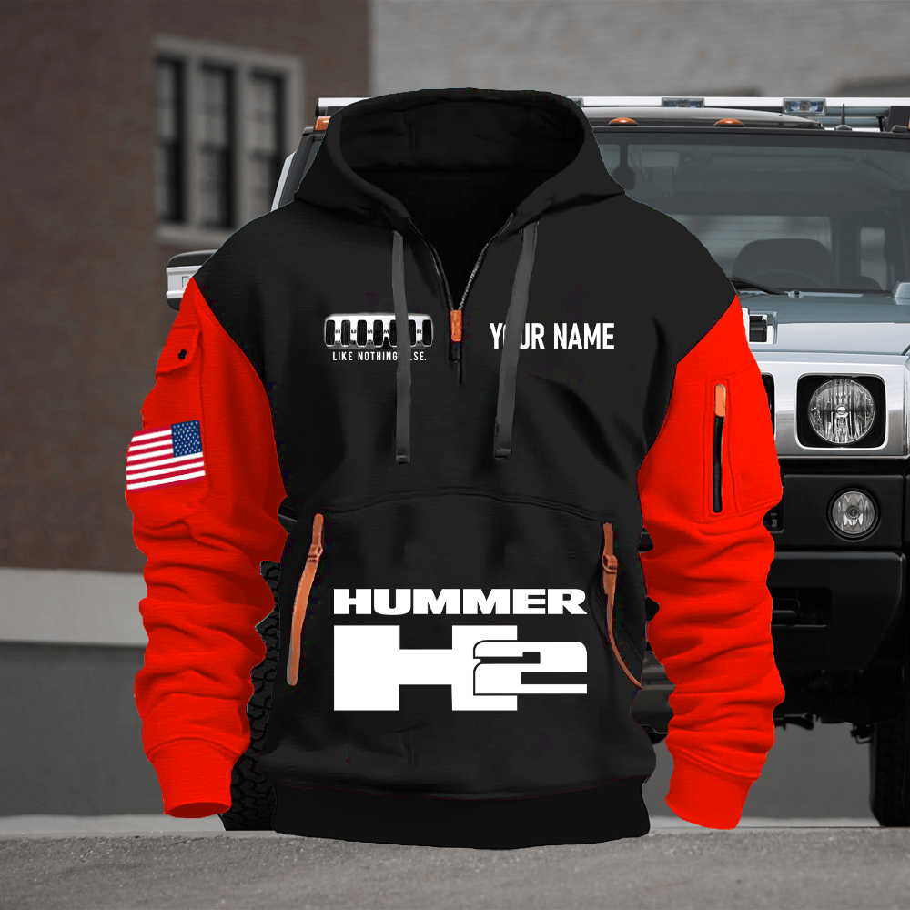 HM2 Custom Name Quarter Zipper Hoodie