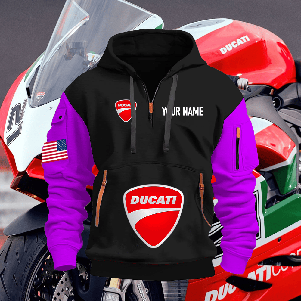 DU Custom Name Quarter Zipper Hoodie
