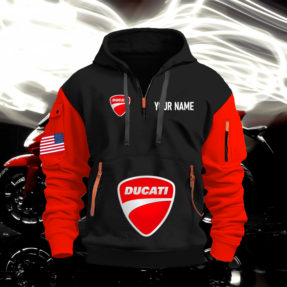 DU Custom Name Quarter Zipper Hoodie