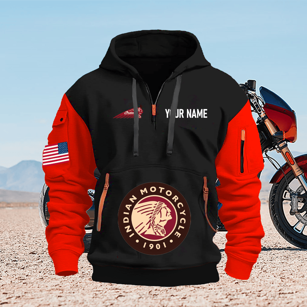 ID Custom Name Quarter Zipper Hoodie
