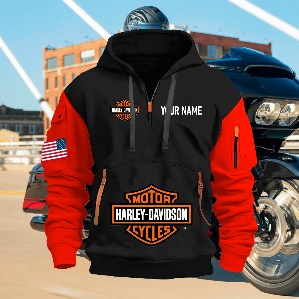 HD Custom Name Quarter Zipper Hoodie