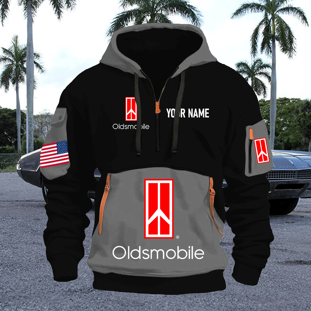 OM Print Name Quarter Zipper Hoodie