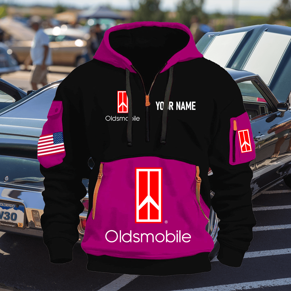 OM Print Name Quarter Zipper Hoodie