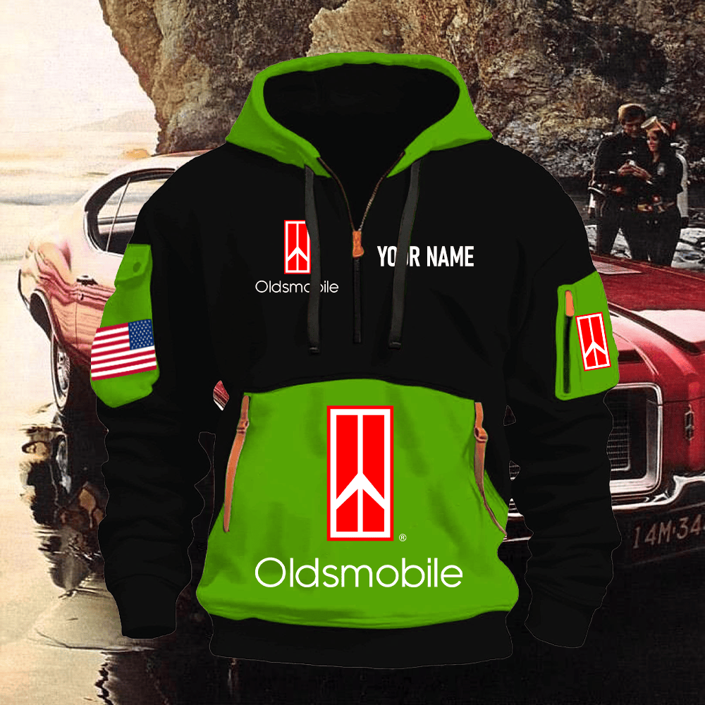 OM Print Name Quarter Zipper Hoodie