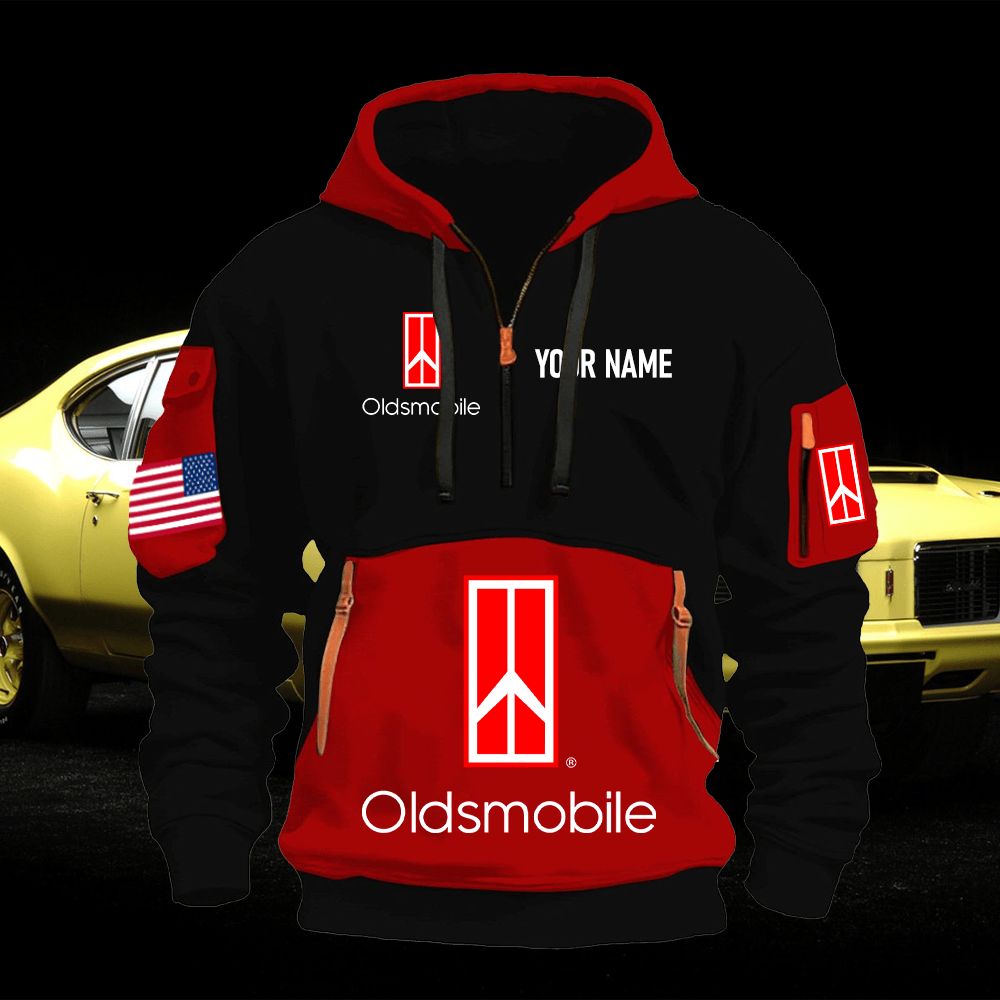 OM Print Name Quarter Zipper Hoodie