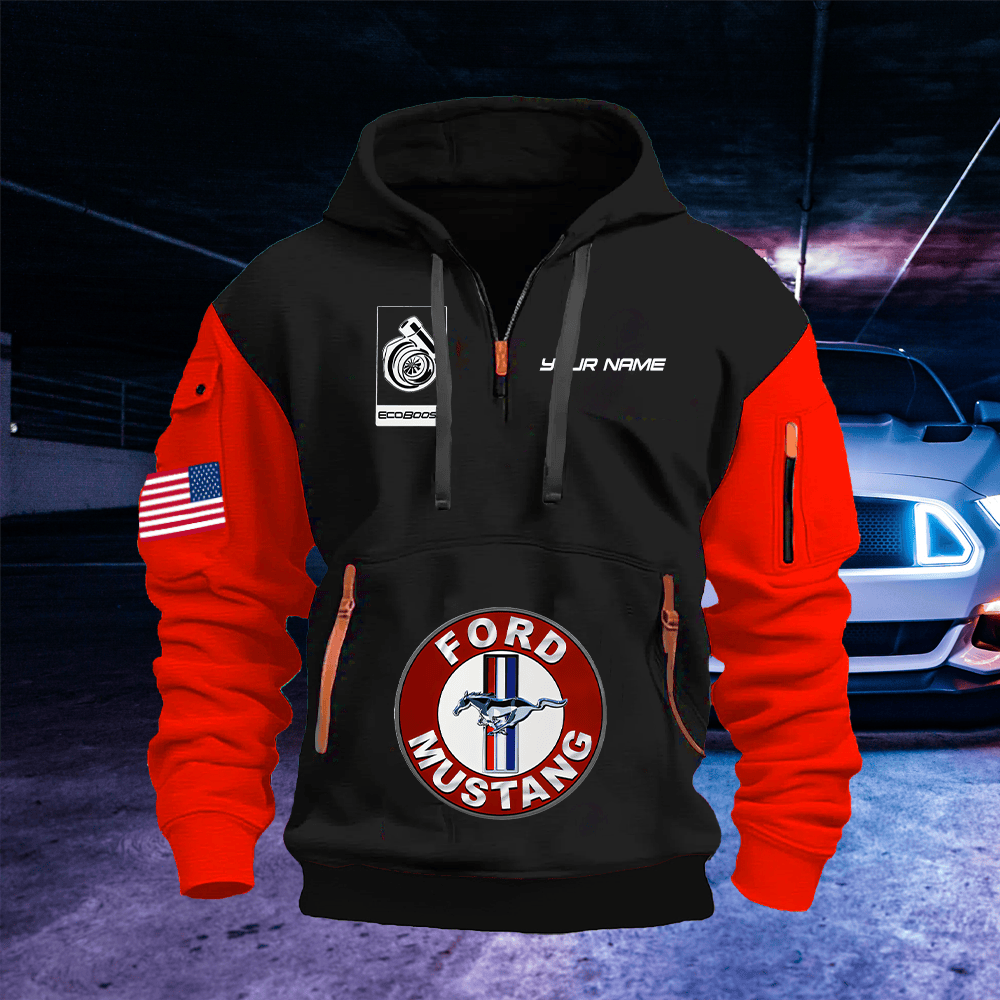 MT EC1 Print Name Quarter Zipper Hoodie