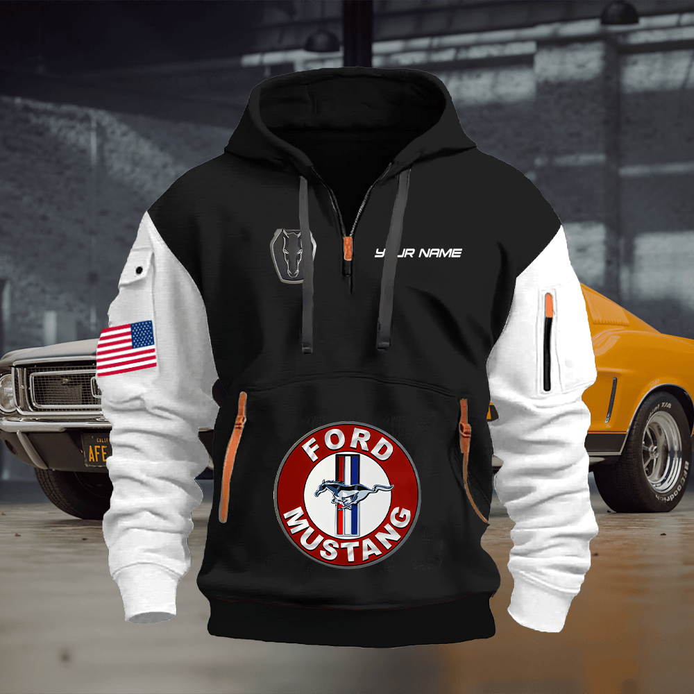 MT DH Print Name Quarter Zipper Hoodie