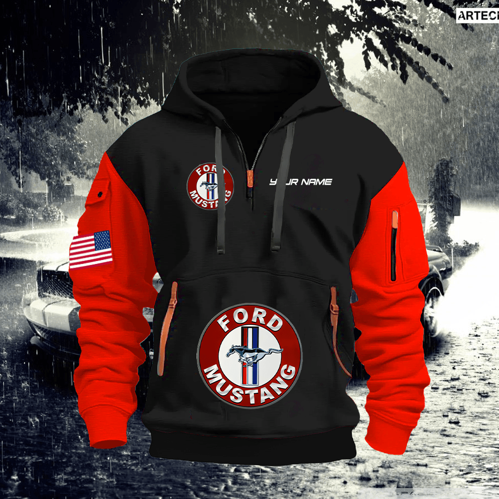 MT Custom Print Name Quarter Zipper Hoodie