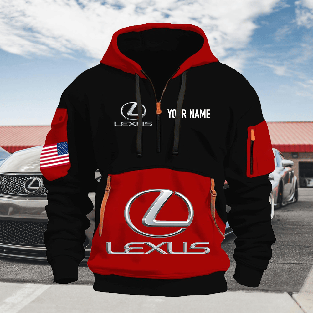 LX Print Name Quarter Zipper Hoodie