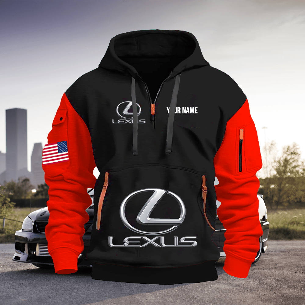 LX Custom Print Name Quarter Zipper Hoodie