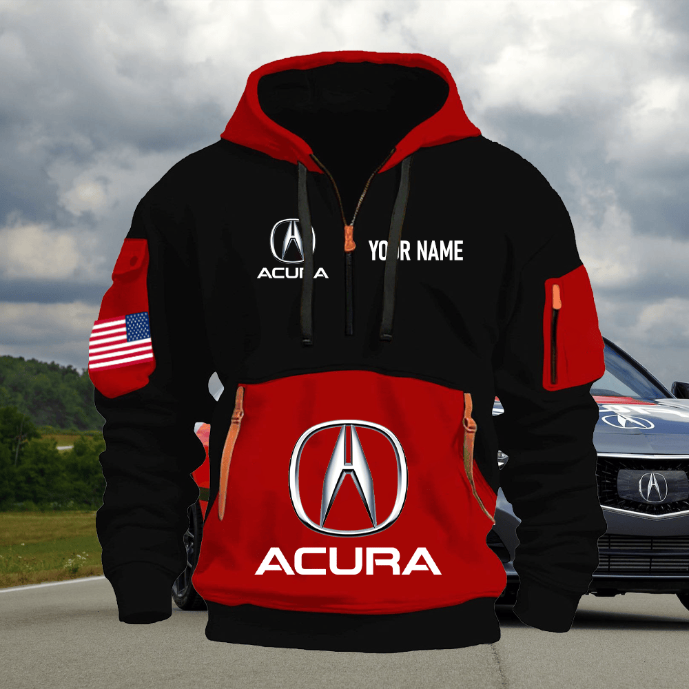 ACR Print Name Quarter Zipper Hoodie