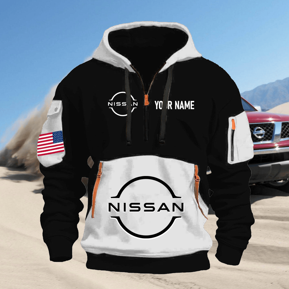 NS Print Name Quarter Zipper Hoodie