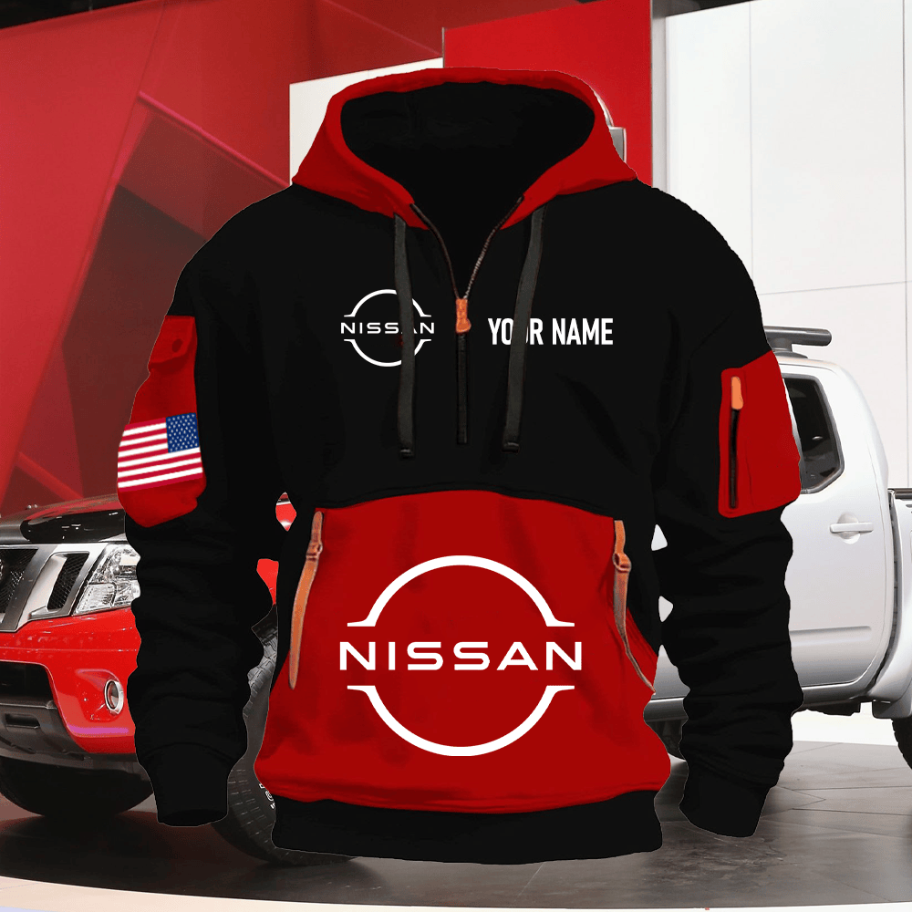 NS Print Name Quarter Zipper Hoodie